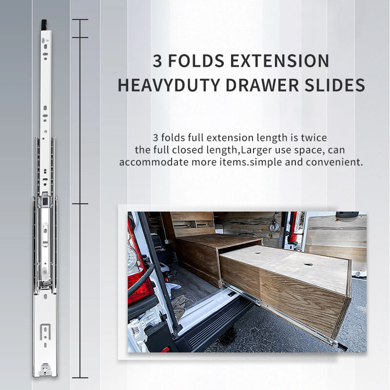 3FOLDS EXTENSIONHEAVYDUTY DRAWER SLIDES