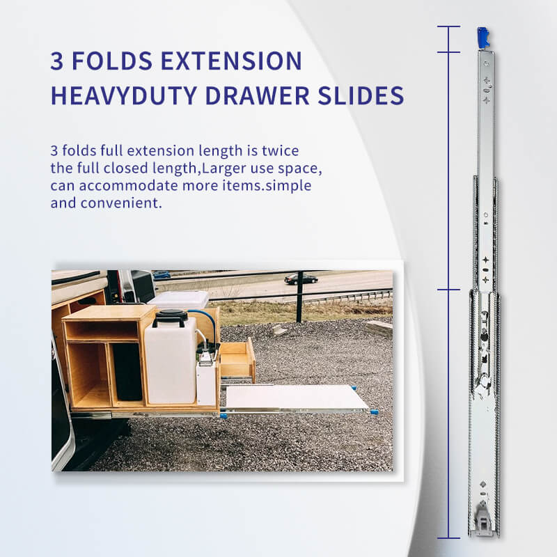 3 FOLDS EXTENSIONHEAVYDUTY DRAWER SLIDES