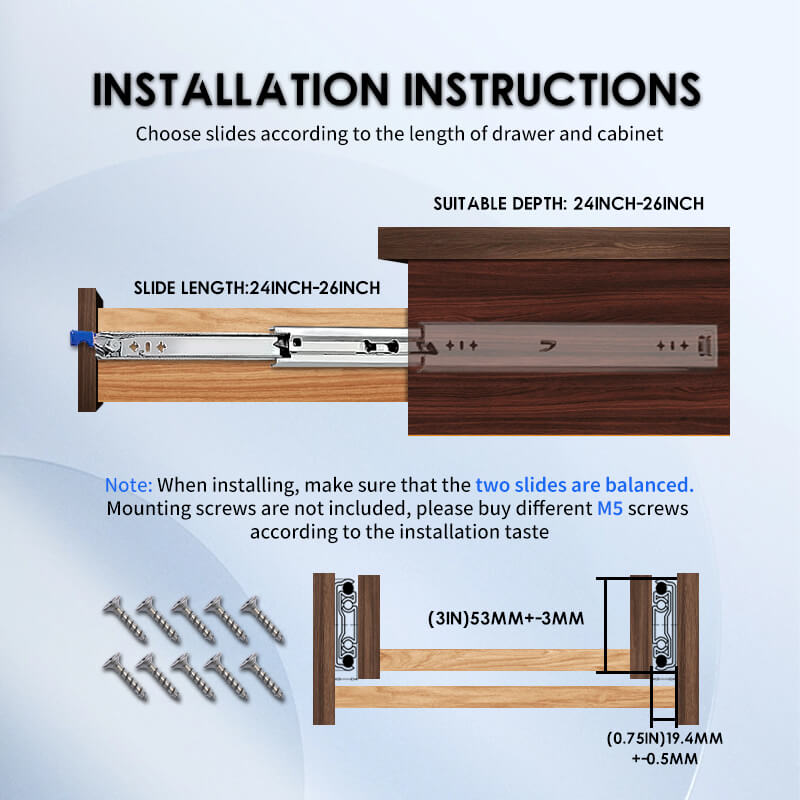 drawer runners installation