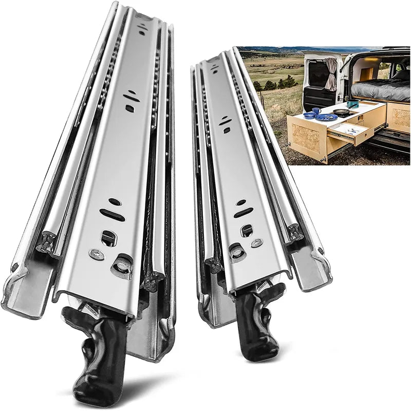 68 KG Load Capacity Heavy Duty Drawer Runners With Lock D5115